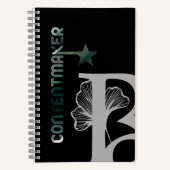 Tendance du Carnet spiral du CONTENTMAKER Vert Abs (Recto)
