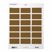 Tendance Earthy Brown - Étiquette de adresse (Feuille entière)