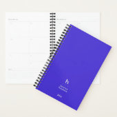 Tendance Electrique Bleu moderne Monogramme hebdom (Devant avec enveloppe)