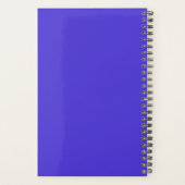 Tendance Electrique Bleu moderne Monogramme hebdom (Dos)