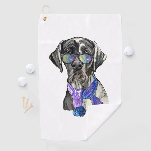 Tendance Great Dane hipster serviette de bain (En situation)