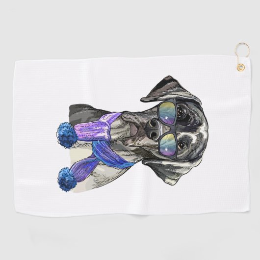 Tendance Great Dane hipster serviette de bain (Horizontal)