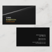 Tendance gris noir moderne Carte de visite attraya (Devant / Derrière)