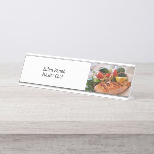 Tendance Master Chef Cuisinier Bureau Nom Plaque (Devant)