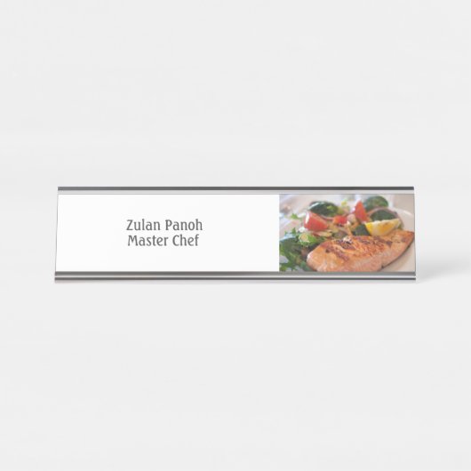 Tendance Master Chef Cuisinier Bureau Nom Plaque (Devant)