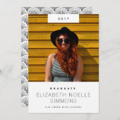 Tendance minimale Faire-part de graduation photo m (Devant / Derrière)