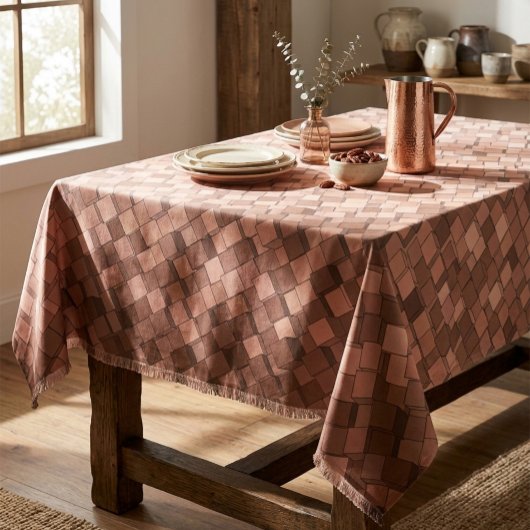 Tendance Mocha Mousse 3D Cube Motif nappe