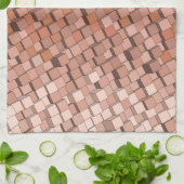 Tendance Mocha Mousse 3D Cube Serviette de cuisine (Plié)