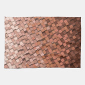 Tendance Mocha Mousse 3D Cube Serviette de cuisine (Horizontal)