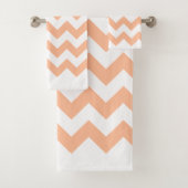 Tendance Moderne Chevron Pêche Pastel (En situation)