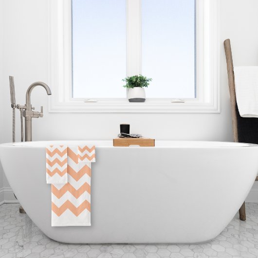 Tendance Moderne Chevron Pêche Pastel