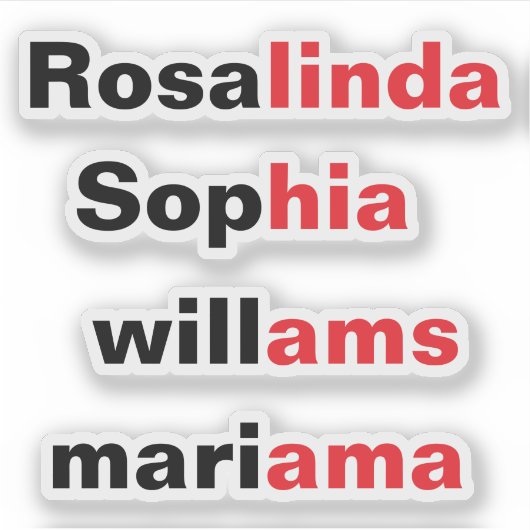 Tendance moderne Stickers de nom imperméable trans (Devant)