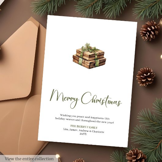 Tendance Modifiable Carte de vœux de Noël Boho