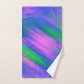 Tendance Neon Bright bleu vert rose Abstrait (Serviette à main)