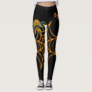 tendance noir belle Spider Web Leggings