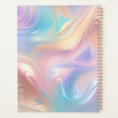 Tendance pastel rose bleu jaune abstrait vagues (Dos)