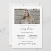 Tendance Photo Chic Graduation Party Invitation (Dos)