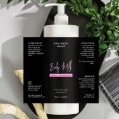 Tendance Pink 8 OZ Bouteille de soins Étiquette im