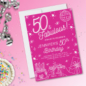 Tendance rose 50 Et Fabuleuse Invitation Anniversa