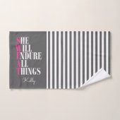 Tendance rose Grey Endure Toutes Les Choses Entraî (Serviette à main)