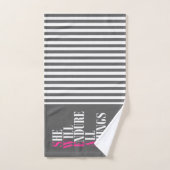 Tendance rose Grey Endure Toutes Les Choses Entraî (Serviette à main)