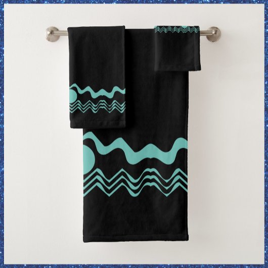 Tendance Tribal géométrique Turquoise et Noir