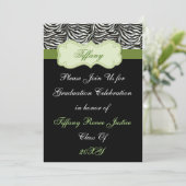 tendance verte Graduation party Invitation (Debout devant)