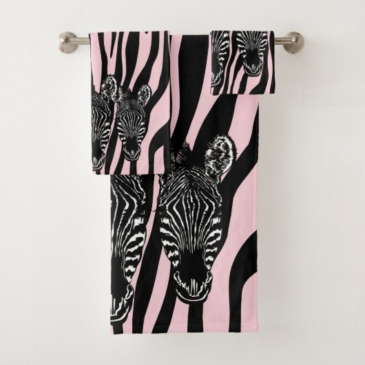 Tendance Zebra Herd sur Zebra Imprimer rose (En situation)