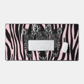 Tendance Zebra Herd sur Zebra Imprimer rose (Clavier et souris)