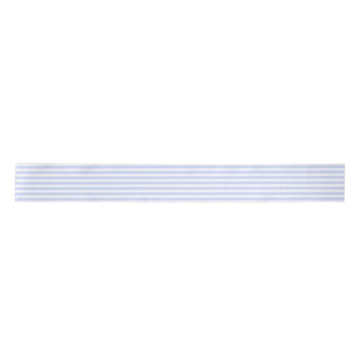 Tender Baby Blue Pale Sky Blue and White Stripe Lint (Voorkant)
