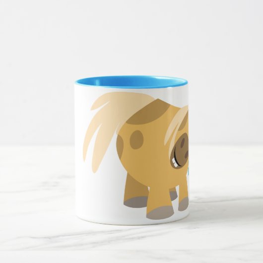 Tender Cartoon Pony et Flower Mug (Centre)