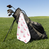 Tender Flamingo Serie Ontwerp 1 Golfhanddoek (Groen)
