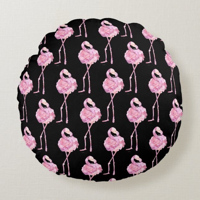 Tender Flamingo serie ontwerp 3 rond kussen (Voorkant)