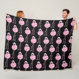 Tender Flamingo Series Design 3 Fleece Blanket Deken