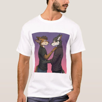 Tender Gaze: Twee wolven die een moment delen T-shirt
