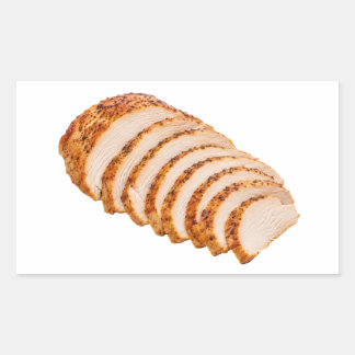 Tender Geroosterde Turkije Sneden Schotel Rechthoekige Sticker