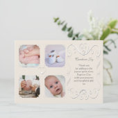 Tender Heart 4 Foto Aangepast Bedankkaart (Staand voorkant)