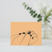 Tender Monochroom Mum Baby Hands Briefkaart (Staand voorkant)