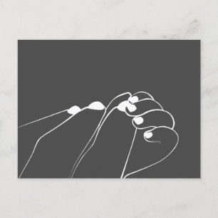 Tender Monochroom Mum Baby Hands Briefkaart