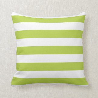 Tender Shoots Green Bold Striped Pillow Kussen