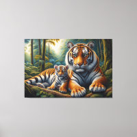 Tender Tigers Moment in Natuur Schilderen