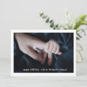 Tender Touch-fotogeboorteaankondiging Aankondiging (Staand voorkant)