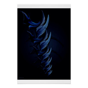 "Tender Vision Of Blue Feed", Affiche Glossy