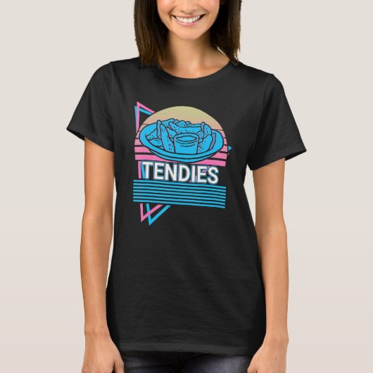 Tendies Chicken Tendies Retro T-shirt (Voorkant)
