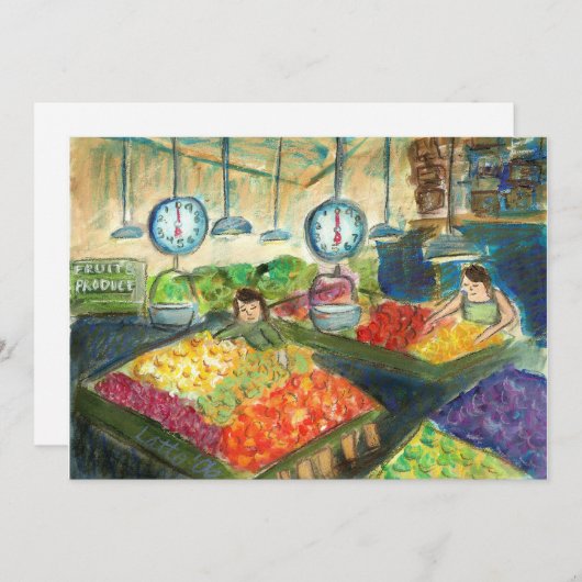 Tending the Produce Invitations (Pike Place Seattl (Devant / Derrière)