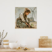 Tending Tomorrow - Femme avec des semis Poster (Cuisine)