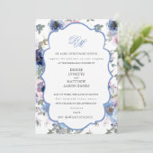 Tendre ensemble de mariage Invitation Bleu Bleuet (Debout devant)
