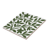 Tendril Garden Groene Wijnstok Bloembladeren Tegeltje (Zijkant)