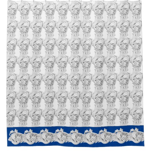 Tendrilles de marbre sur un rideau de douche (Devant)