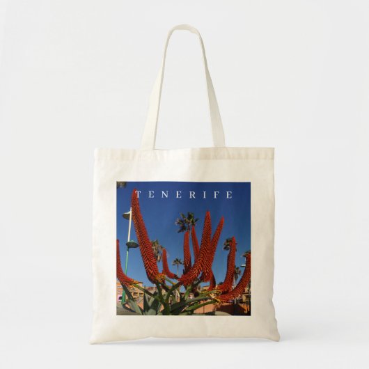 Tenerife Aloe Vera canvas tas bloemen (Voorkant)